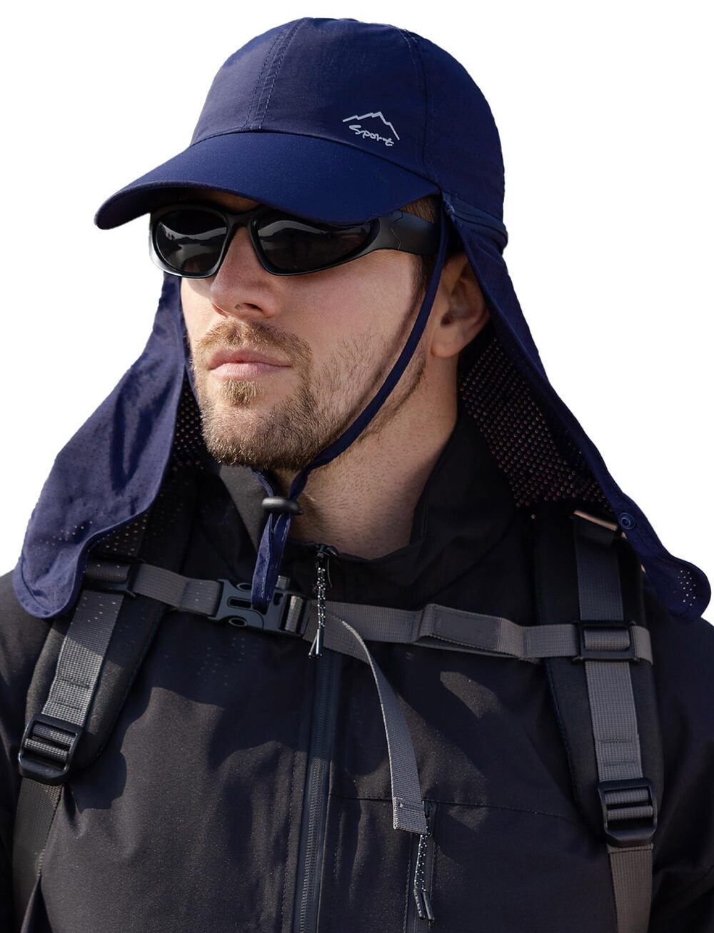 4980 Fishing Hat Outdoor UV Sun Protection Wide Brim Hat with Face Cover
